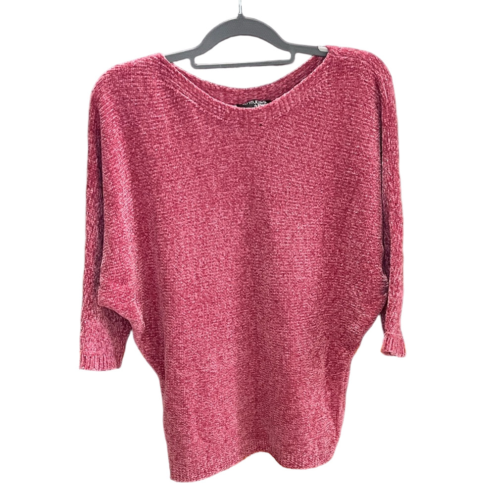 NWOT Attitudes by Renee Chenille Dark Pink Sweater